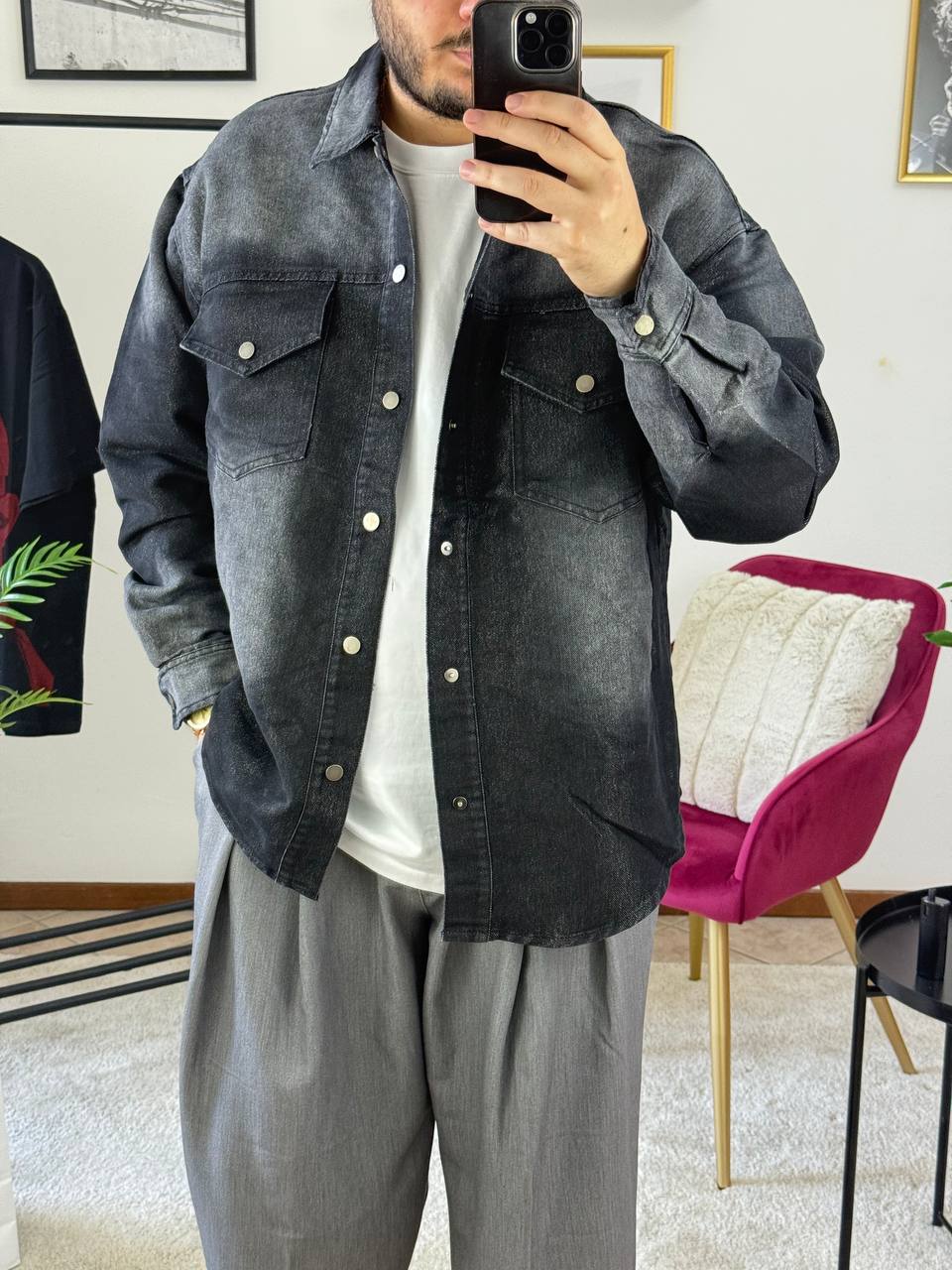 CAMCIA JEANS SFUMATA