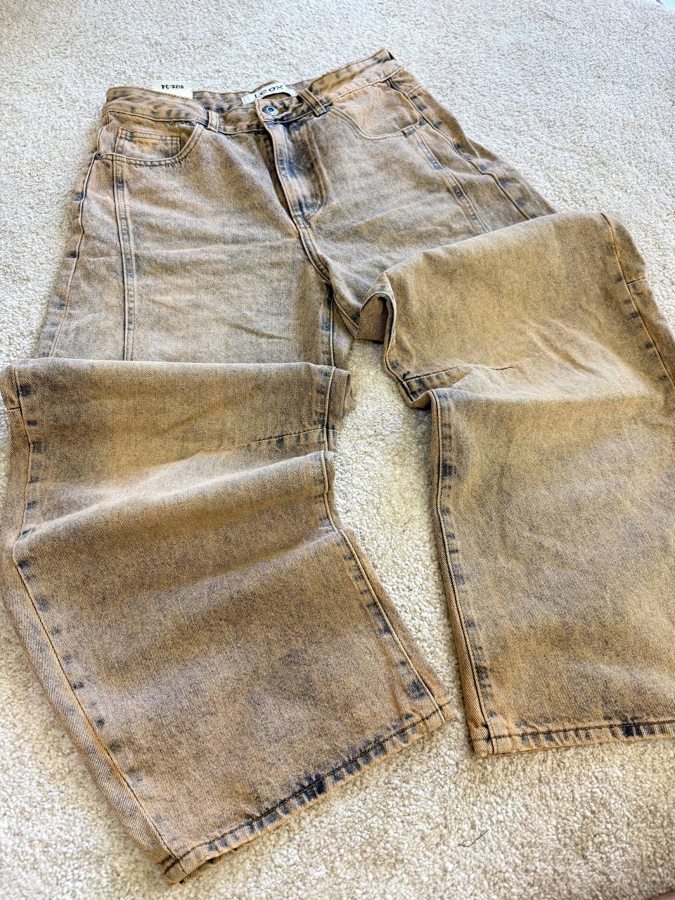 JEANS BALLOON SFUMATO BEIGE
