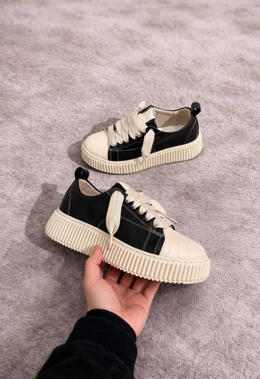 SNEAKERS MEGAN NERA E BEIGE