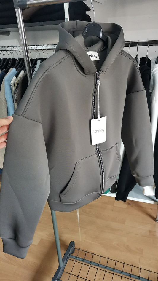 FELPA ZIP SCUBA PIOMBO