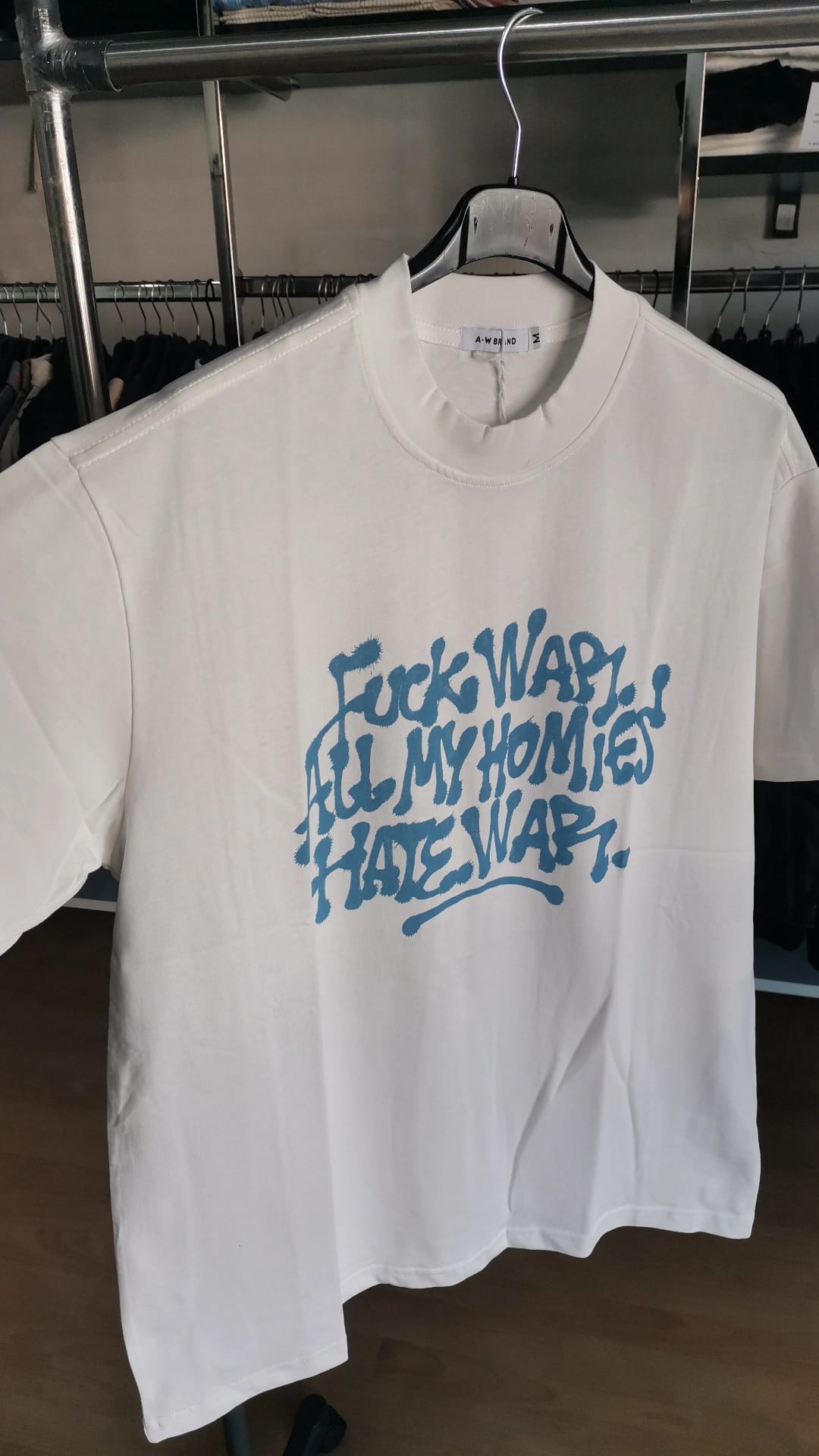 T-SHIRT FUCK WAR BIANCA