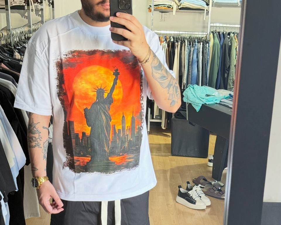 T-SHIRT MARCO STATUA BIANCA