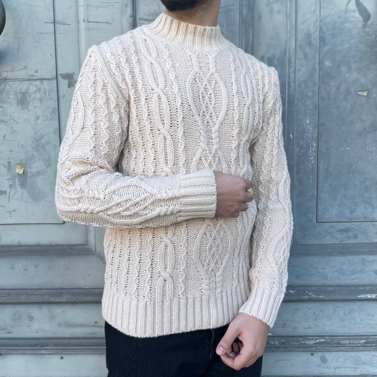 MEZZOCOLLO INRECCIATO BEIGE