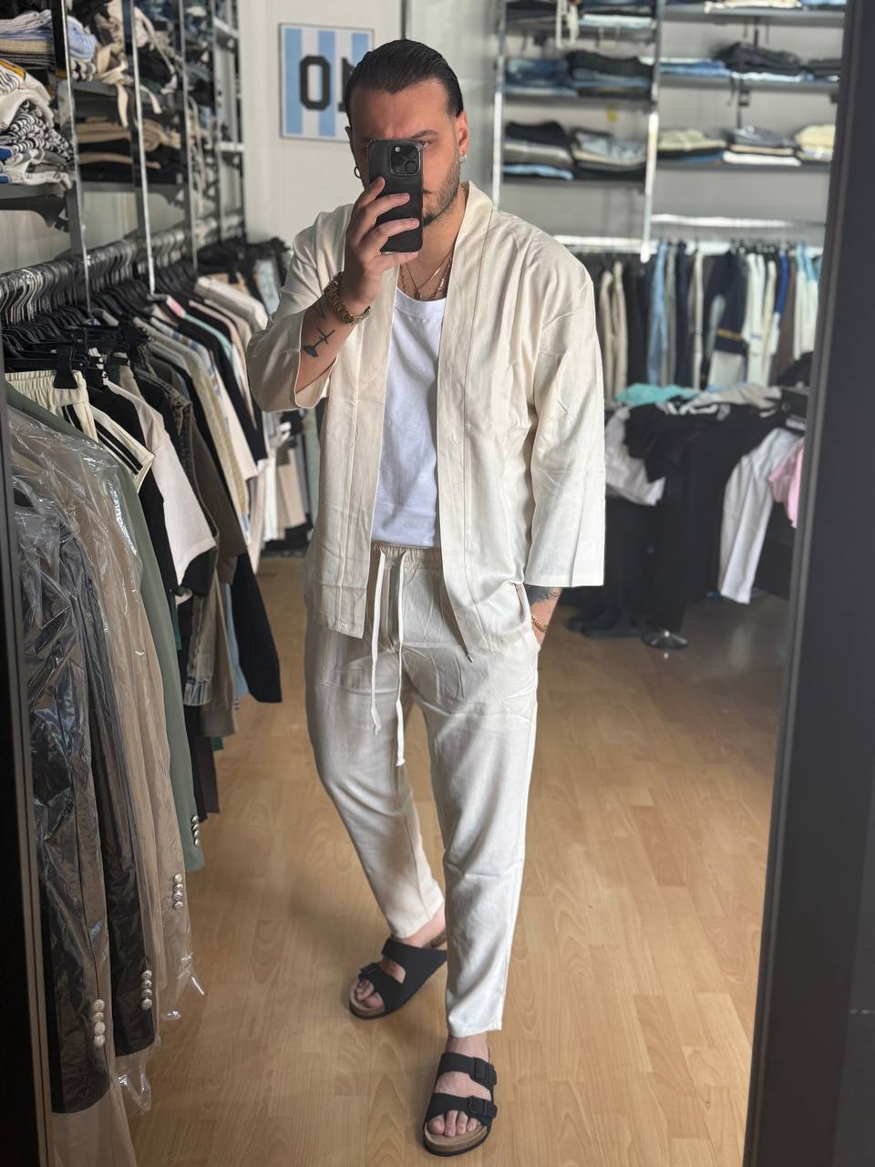 COORDINATO KIMONO SABBIA