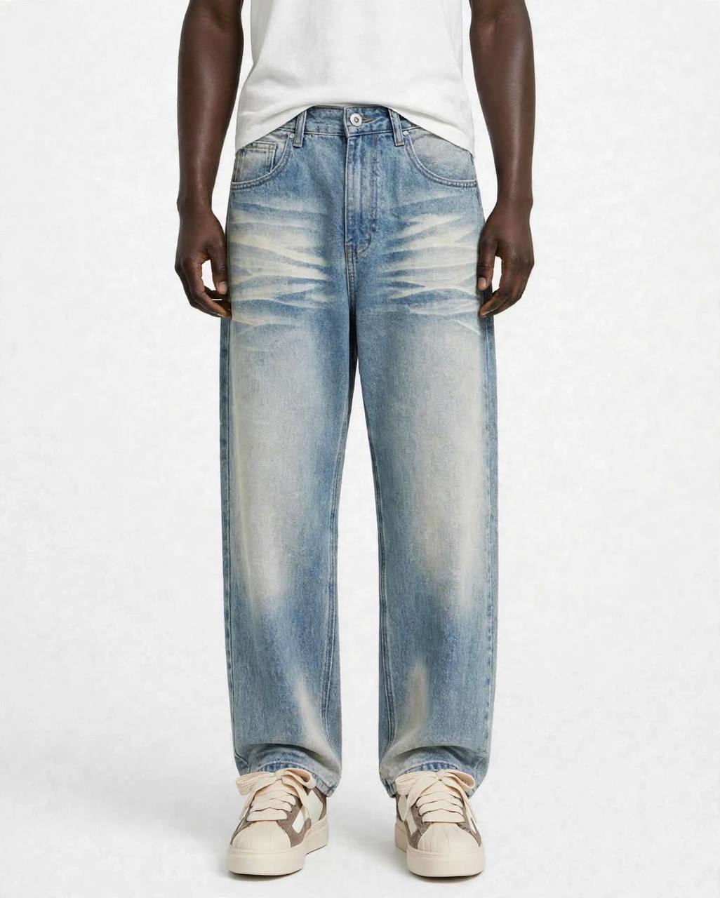 JEANS FONDO LARGO LEOX SABBIATO