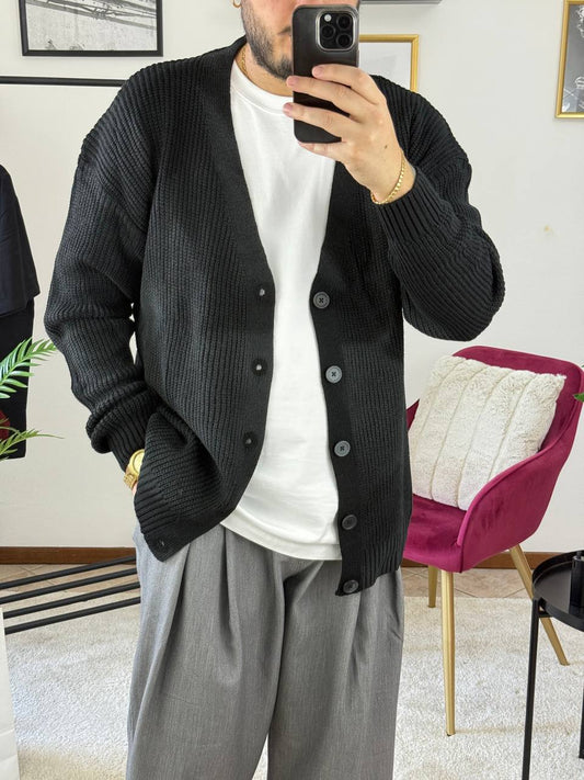 CARDIGAN SFUMATO NERO