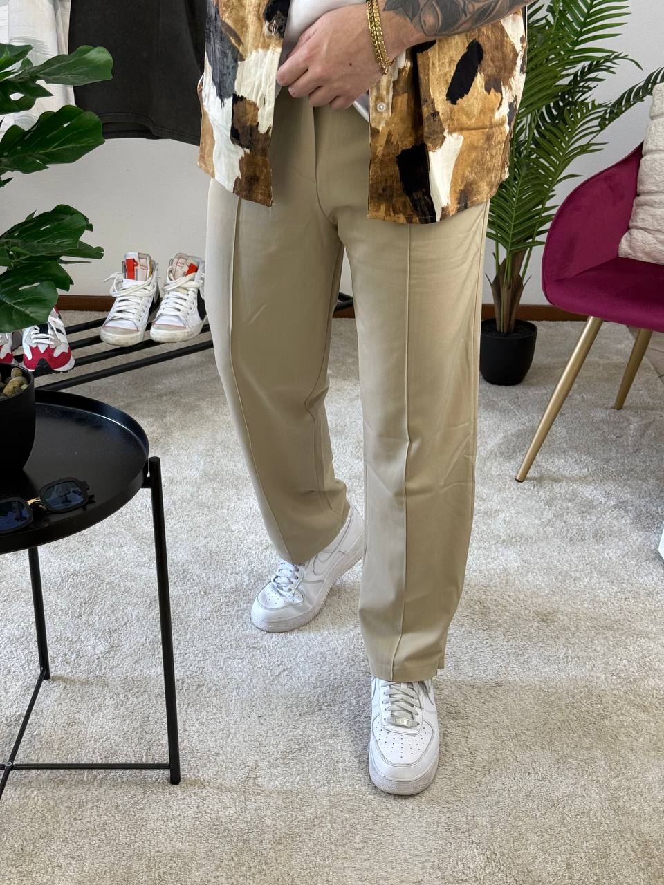 PANT. FONDO LARGO BEIGE