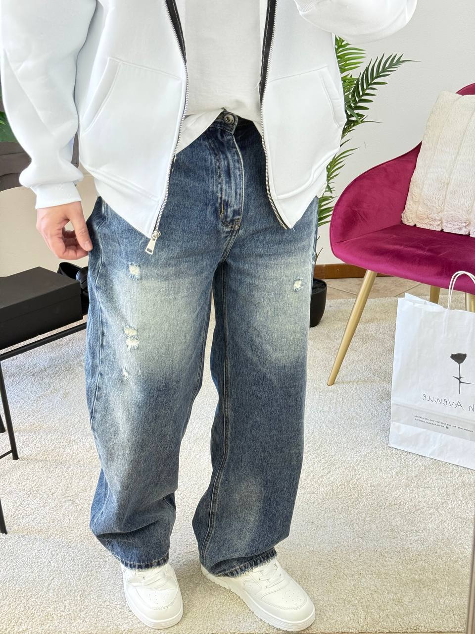 JEANS BAGGY ROTTURE INTERMEDIO