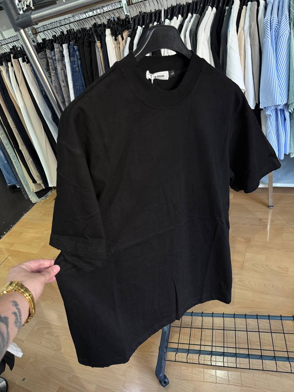 T-SHIRT PREMIUM MICRO ROTTURE NERA