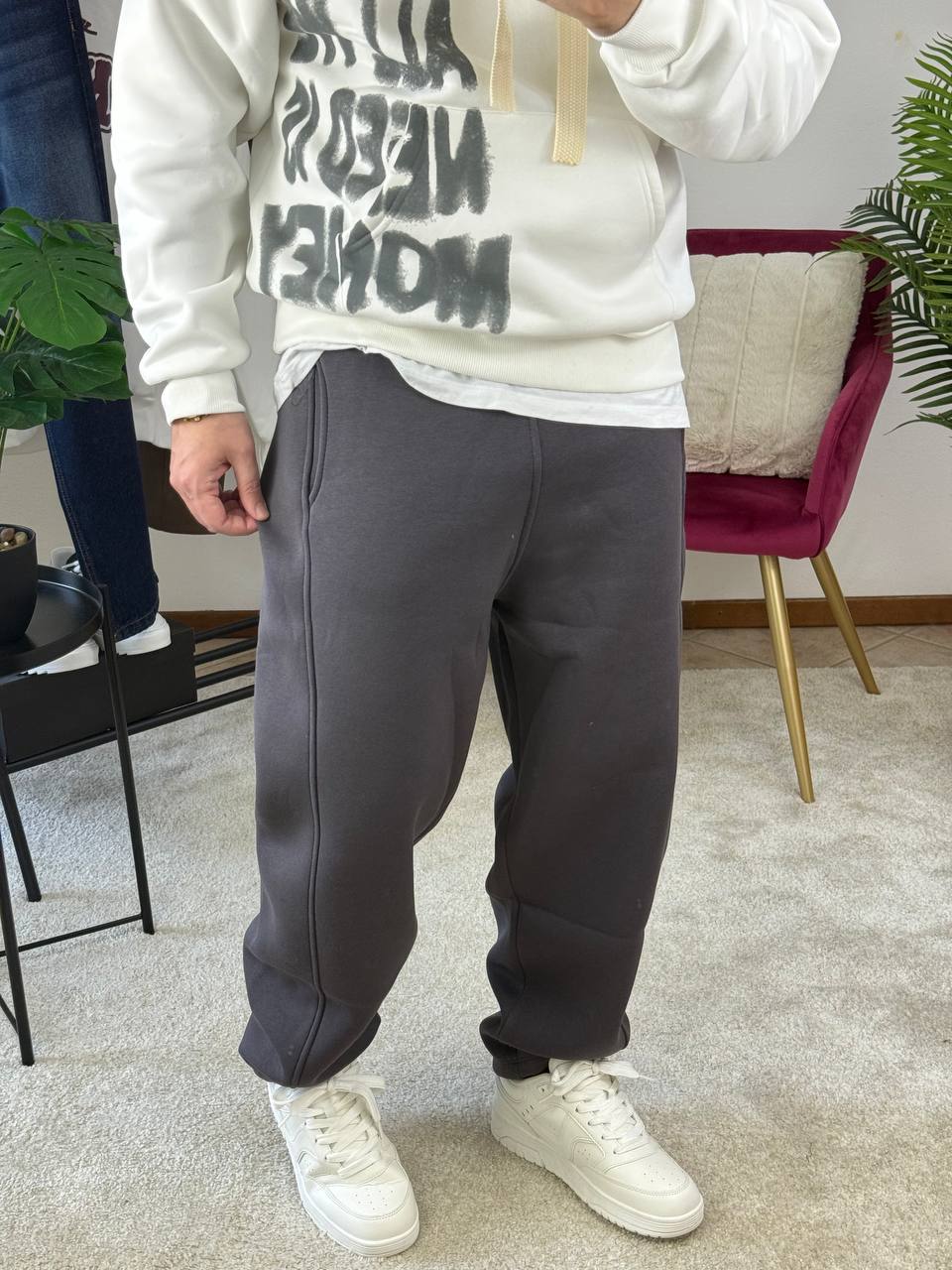 PANTALONE TUTA FONDO LARGO PIOMBO