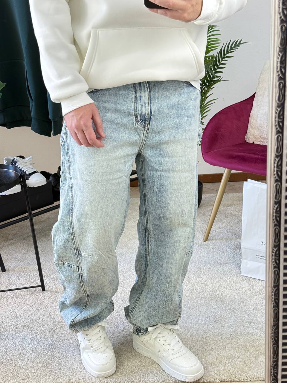 JEANS BAGGY SFUMATO CHIARO