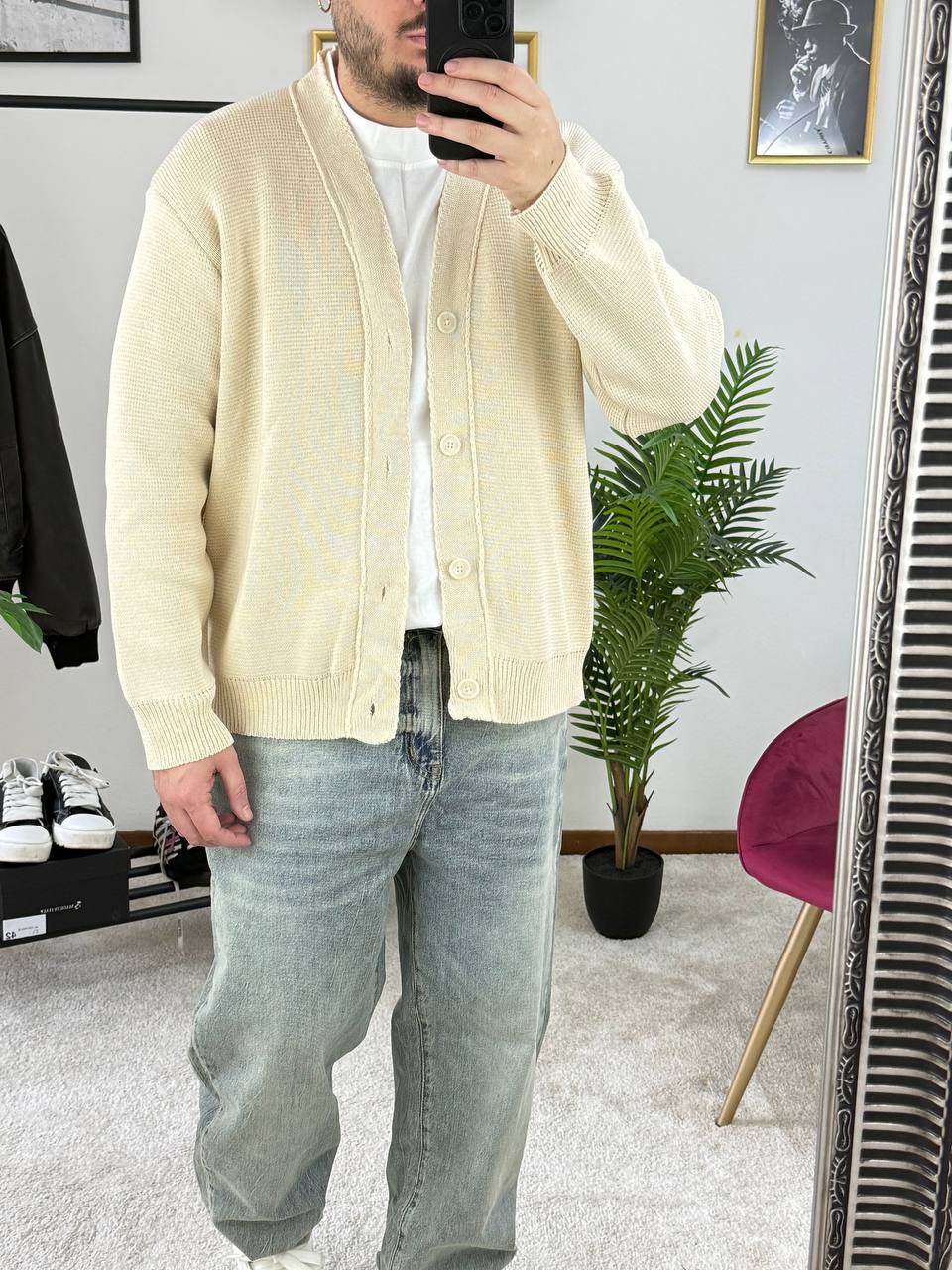 CARDIGAN BASIC BEIGE