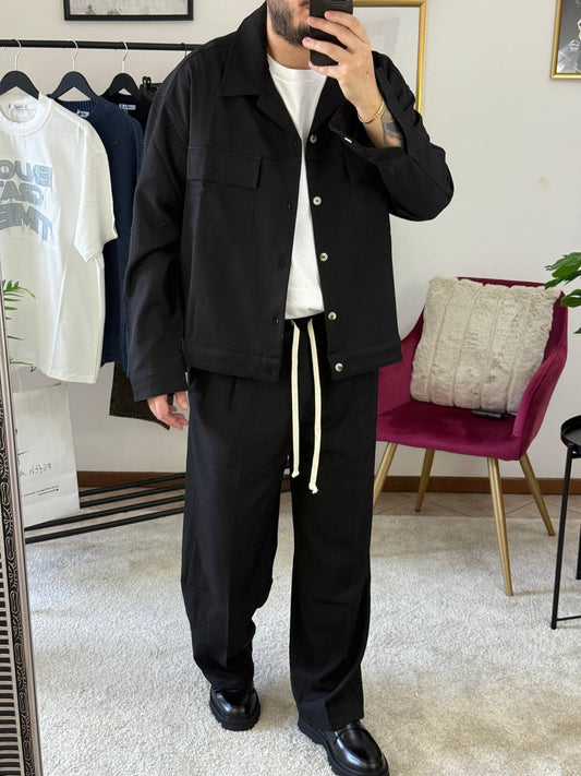COORDINATO CROPPED NERO