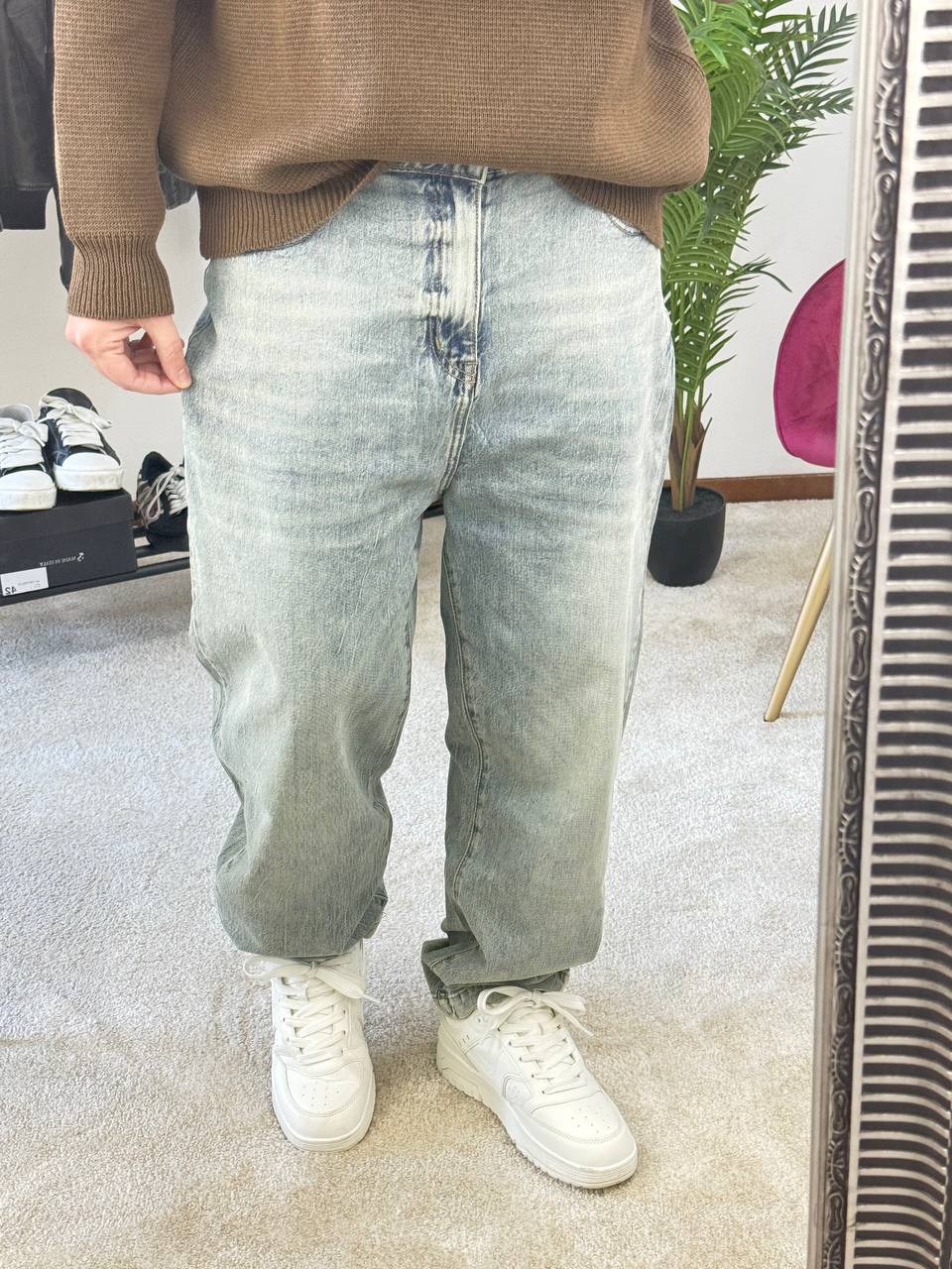 JEANS BALLOON SFUMATO SABBIATO