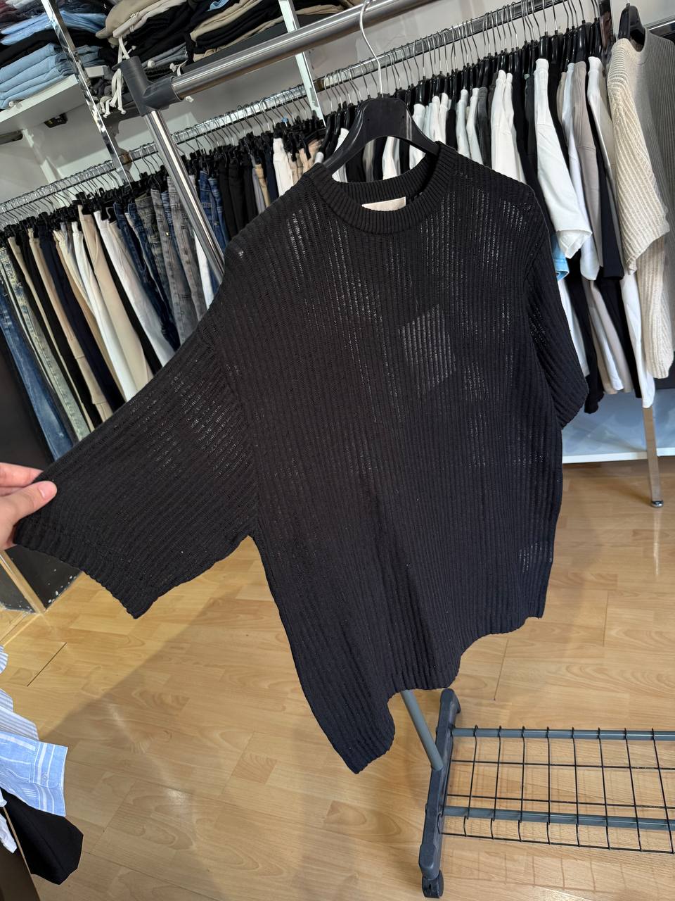 T-SHIRT PREMIUM TRAFORATA NERA