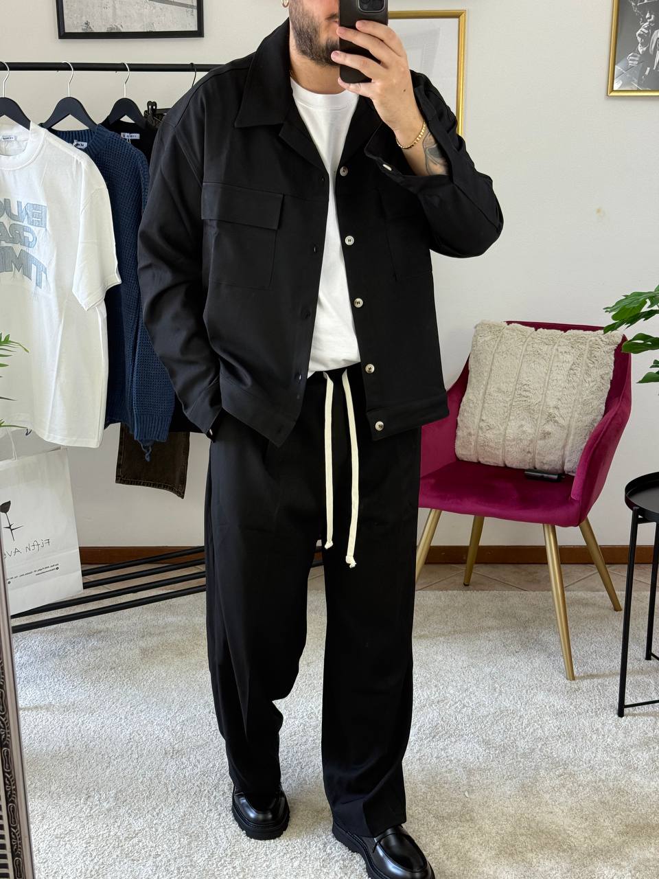 COORDINATO CROPPED NERO