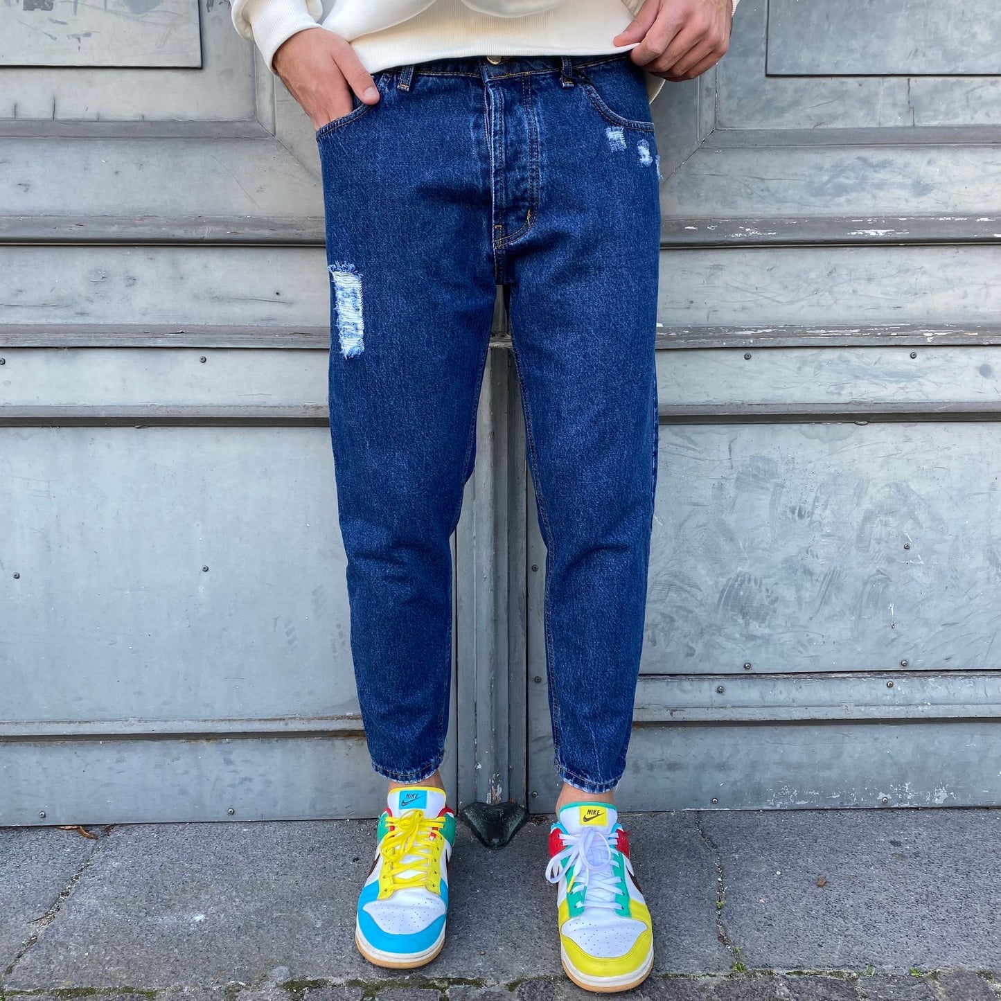 Jeans FTLB Strappi Scuro