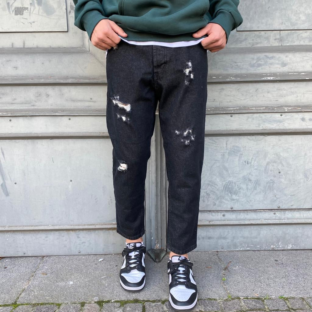 Jeans Black Strappi