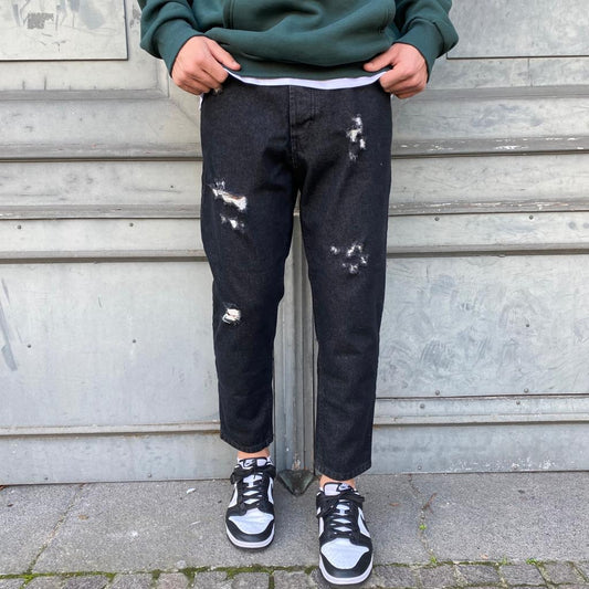 Jeans Black Strappi