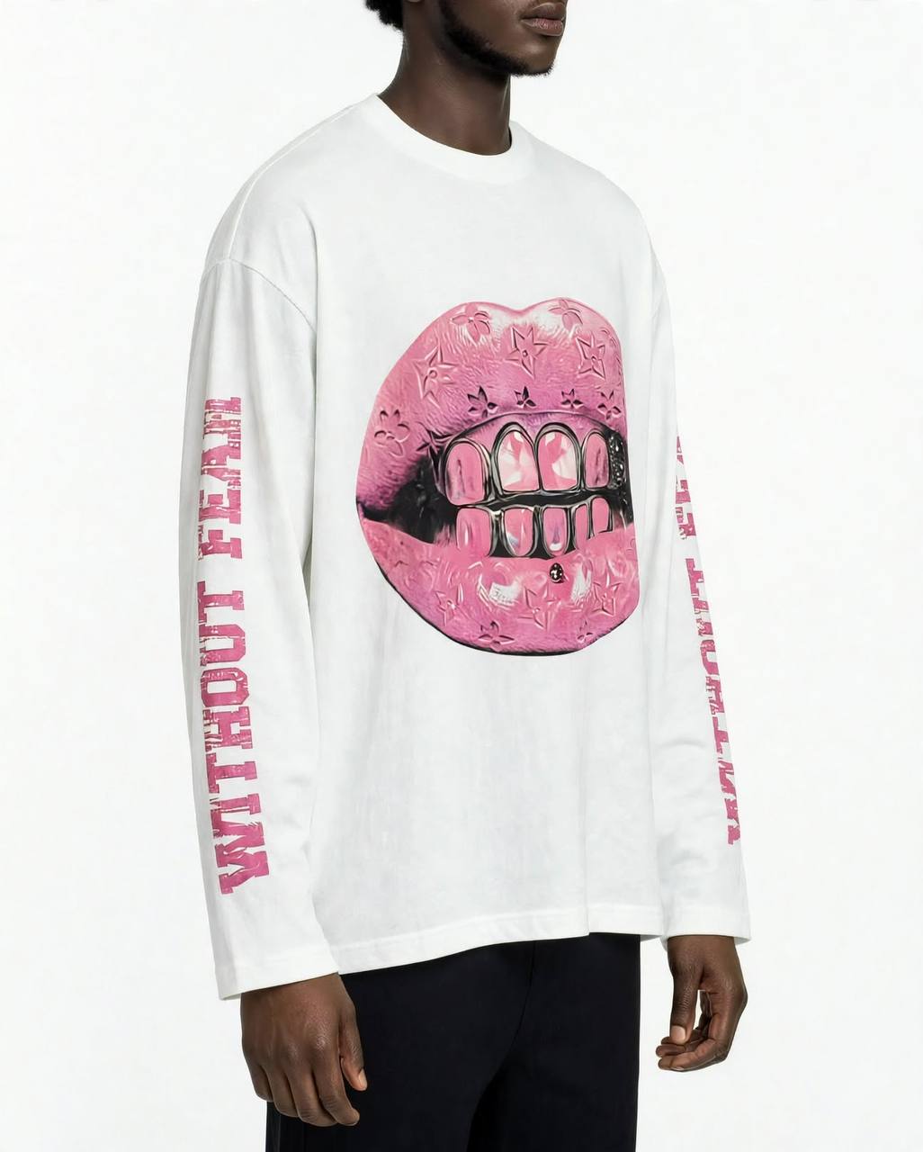 T-SHIRT LUNGA BOCCA BIANCA
