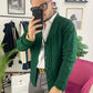 CARDIGAN TRECCIA VERDE