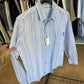 CAMICIA BIANCA E CELESTE MANICA LUNGA