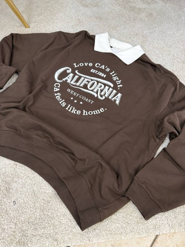 FELPA CALIFORNIA MARRONE