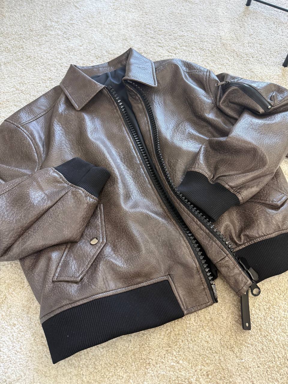 BOMBERINO ECO PELLE MARRONE