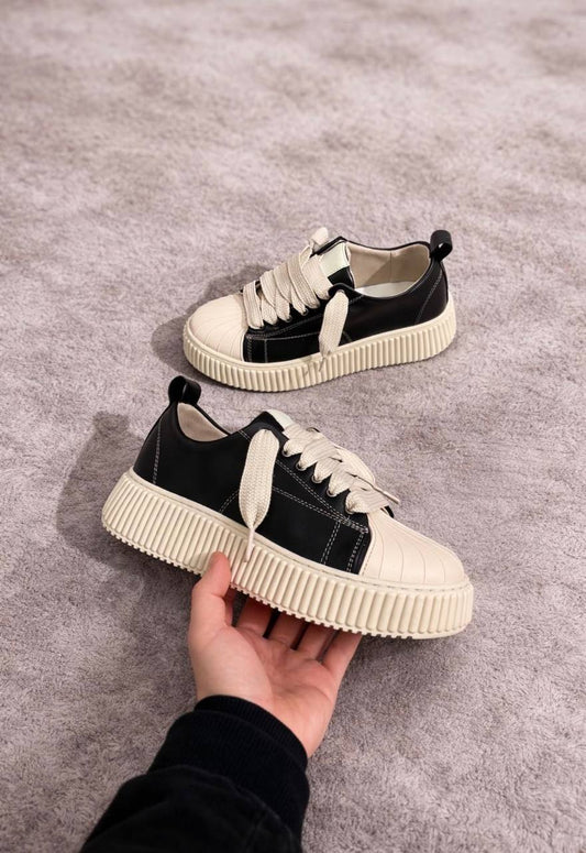 SNEAKERS MEGAN NERA E BEIGE