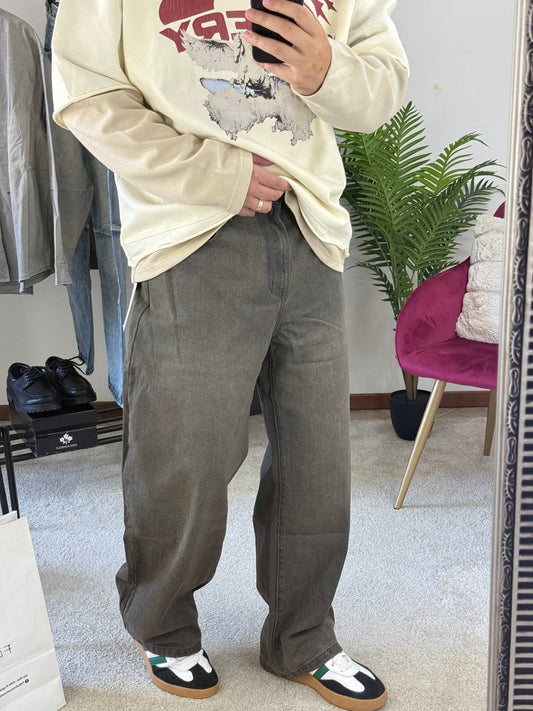 JEANS BALLOON GRIGIO