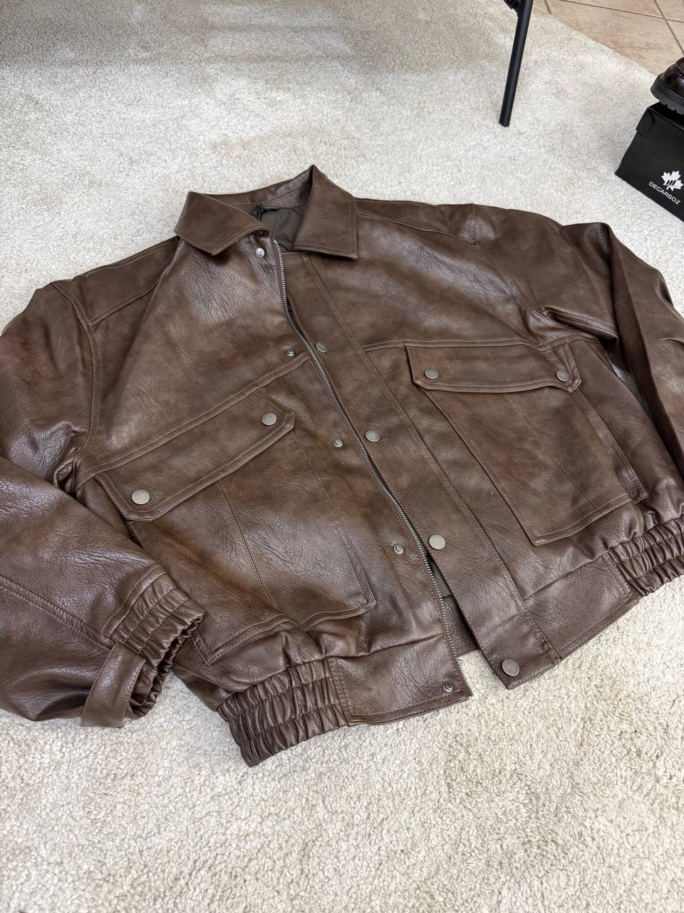 BOMBER ECOPELLE TASCONI XFEEL MARRONE