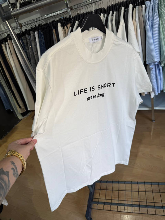 T-SHIRT LIFE IS SHORT BIANCA