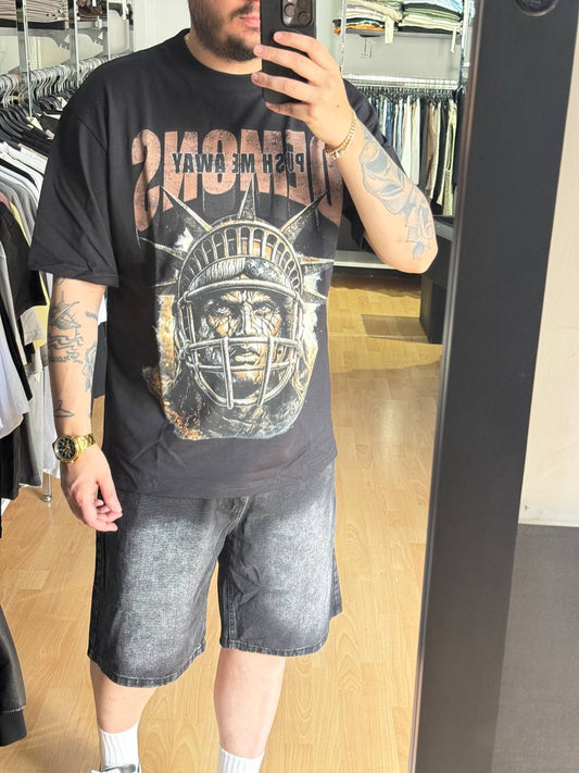 T-SHIRT PUSH ME NERA