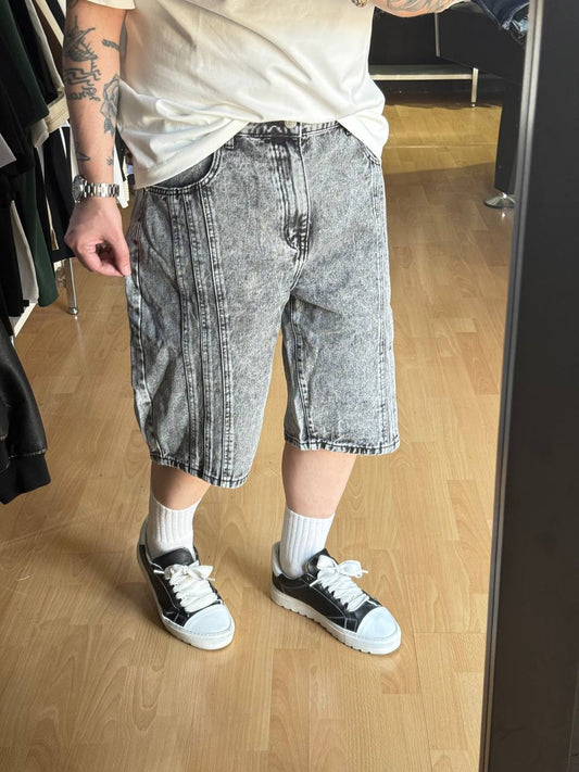 BERMUDA JEANS 3 LINEE GRIGIO