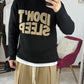 MAGLIONE GIROCOLLO SLEEP NERO