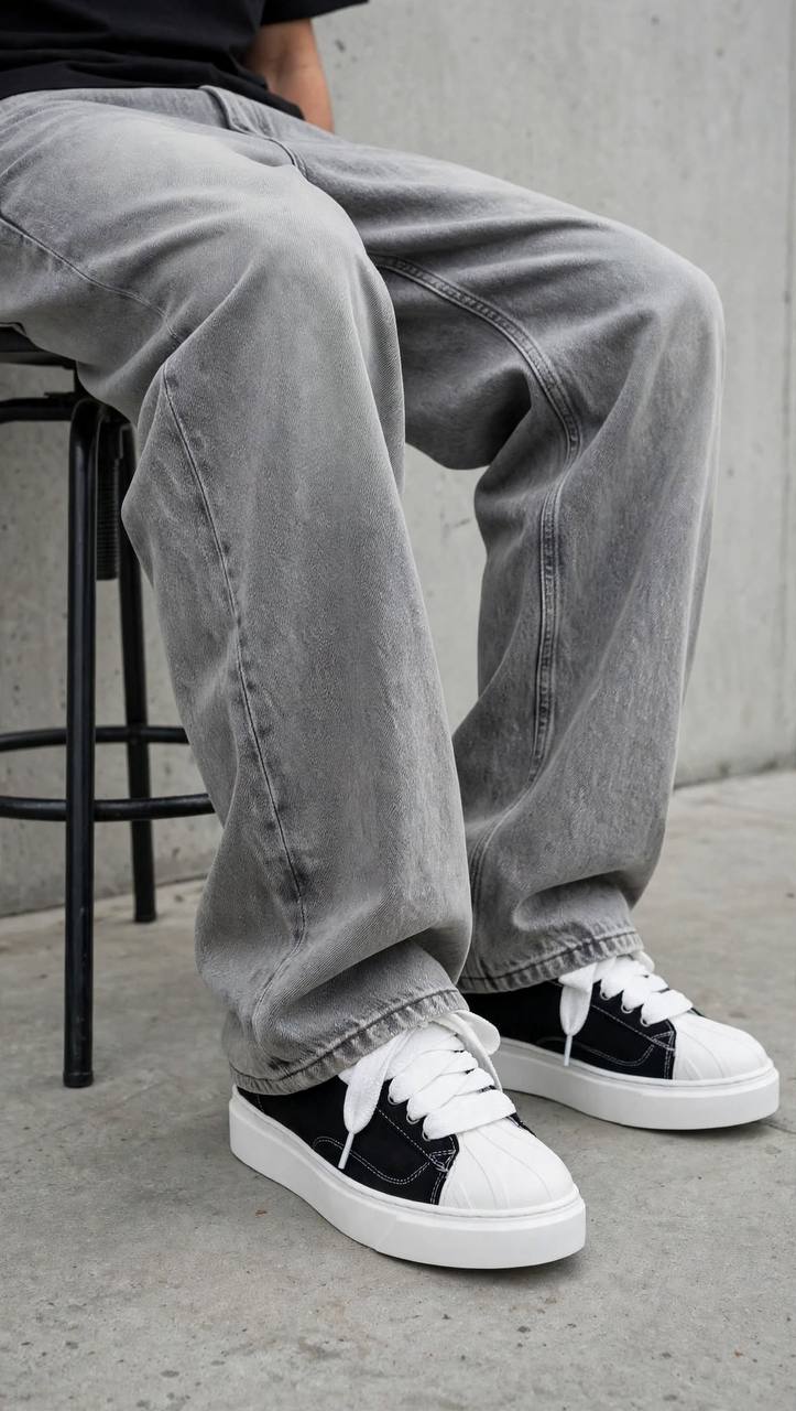 SNEAKERS GRAVITY NABUK BIANCO E NERO