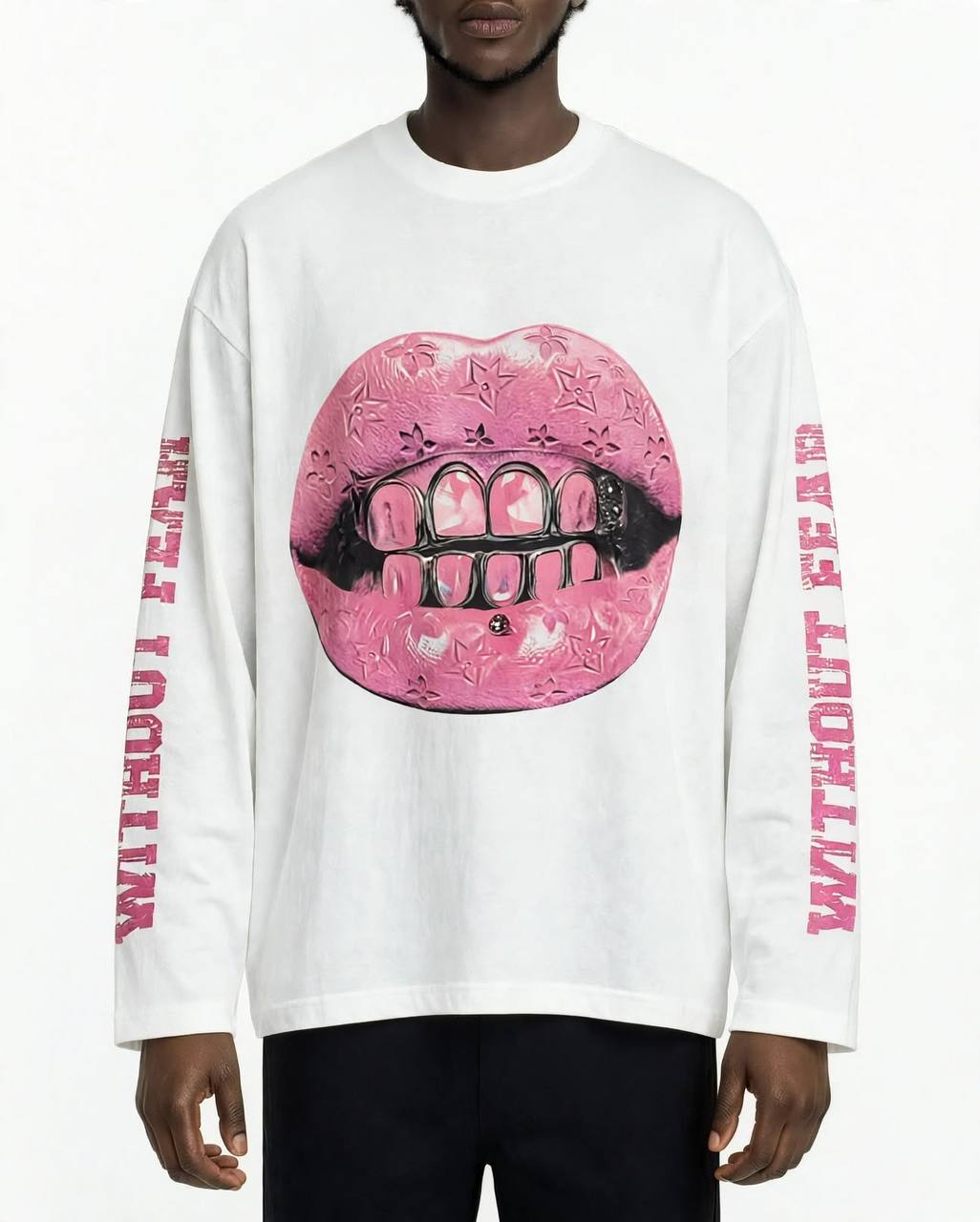 T-SHIRT LUNGA BOCCA BIANCA