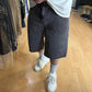 BERMUDA JEANS BAGGY GRIGIO SCURO