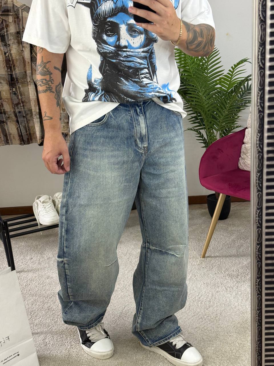 JEANS SUPER BALLOON CHIARO