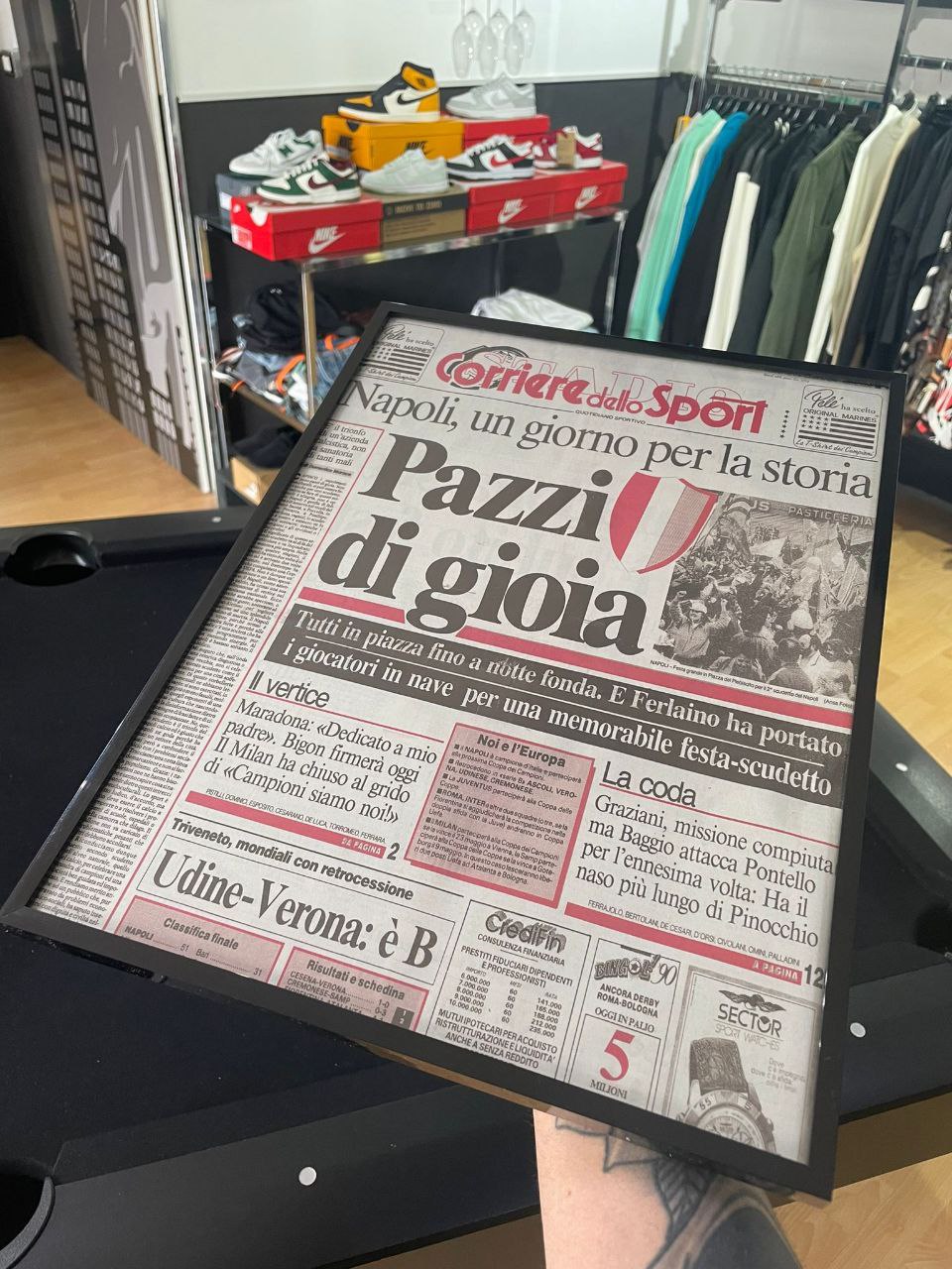 PAZZI DI GIOIA SCUDETTO 90 CORRIERE DELLO SPORT