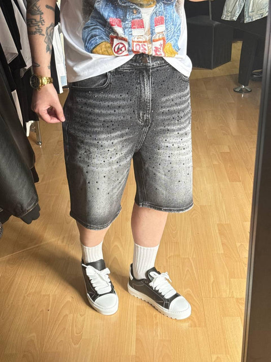 BERMUDA JEANS SWARO***I NERO