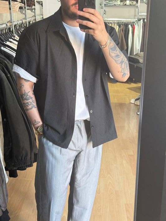 CAMICIA MEZZA MANICA NERA