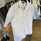CAMICIA RIGHE BIANCA E CELESTE EFFETTO LUMINOSO