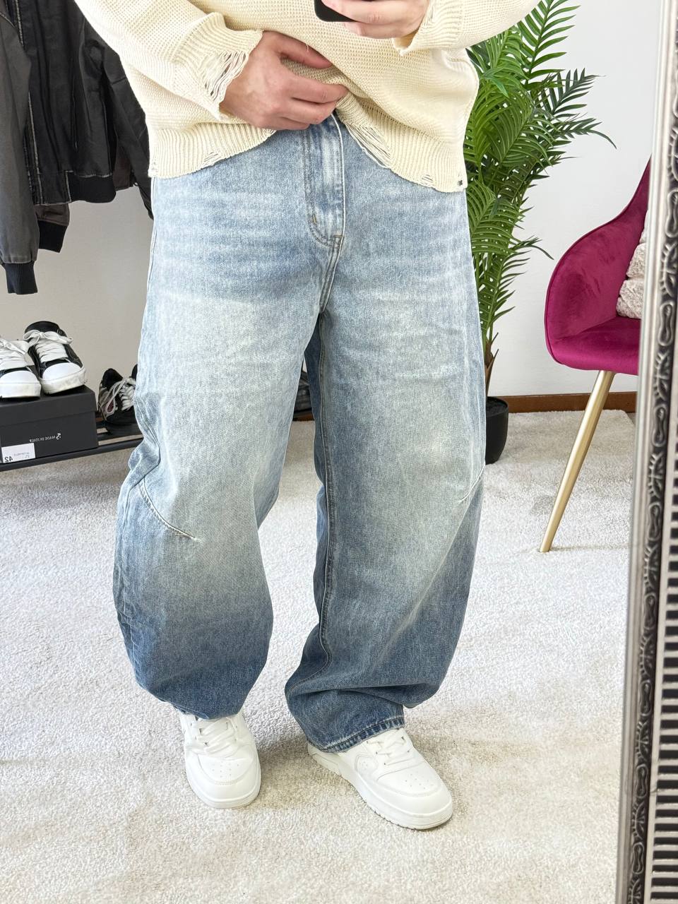 JEANS BALLOON PULITO CHIARO