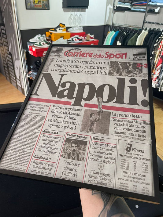 NAPOLI COPPA UEFA 89 CORRIERE DELLO SPORT