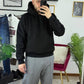 FELPA CAPPUCCIO BASIC NERA