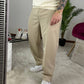 PANTALONE FONDO LARGO SPACCO BEIGE