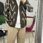 CARDIGAN ZIG ZAG MARRONE