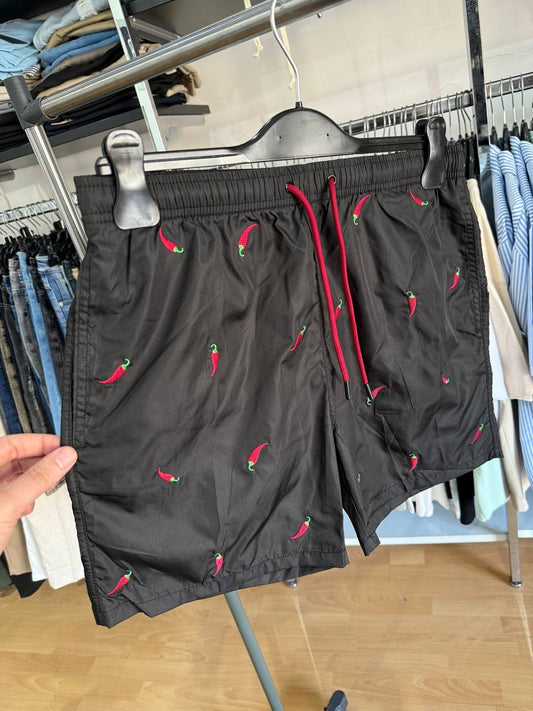 COSTUME RICAMO PEPERONCINO NERO