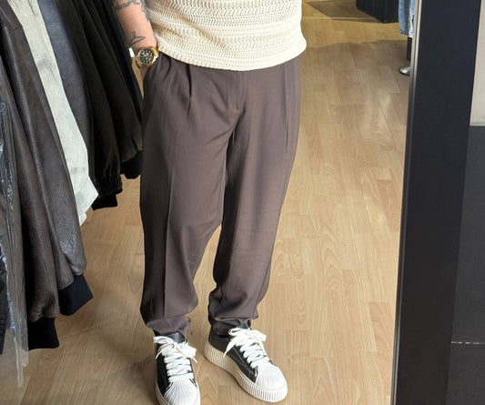 PANTALONE FONDO LARGO IMB10 MARRONE